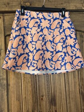 Blue & Peach Paisley Skort by Polo Golf